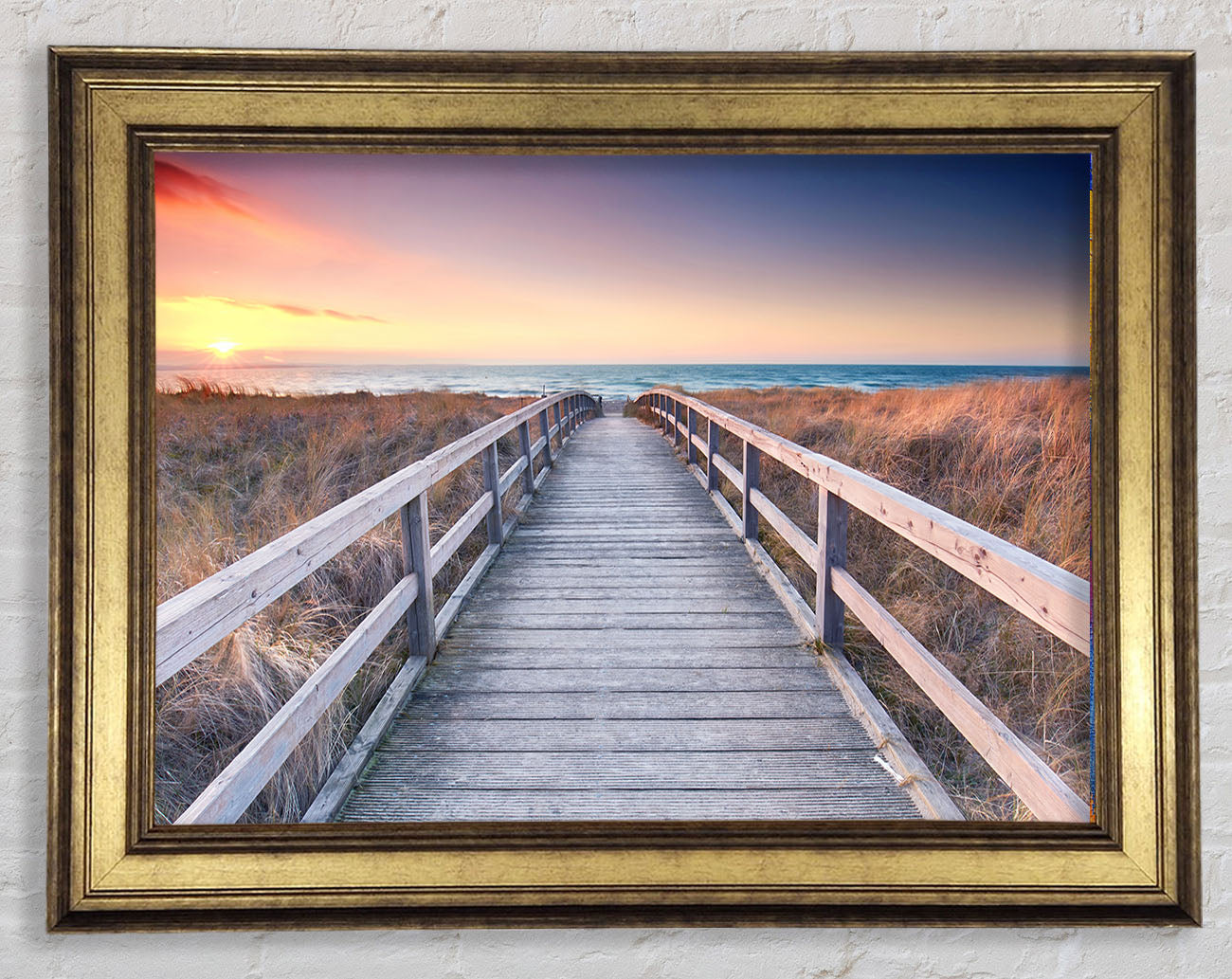 Brige to the coast Framed Print