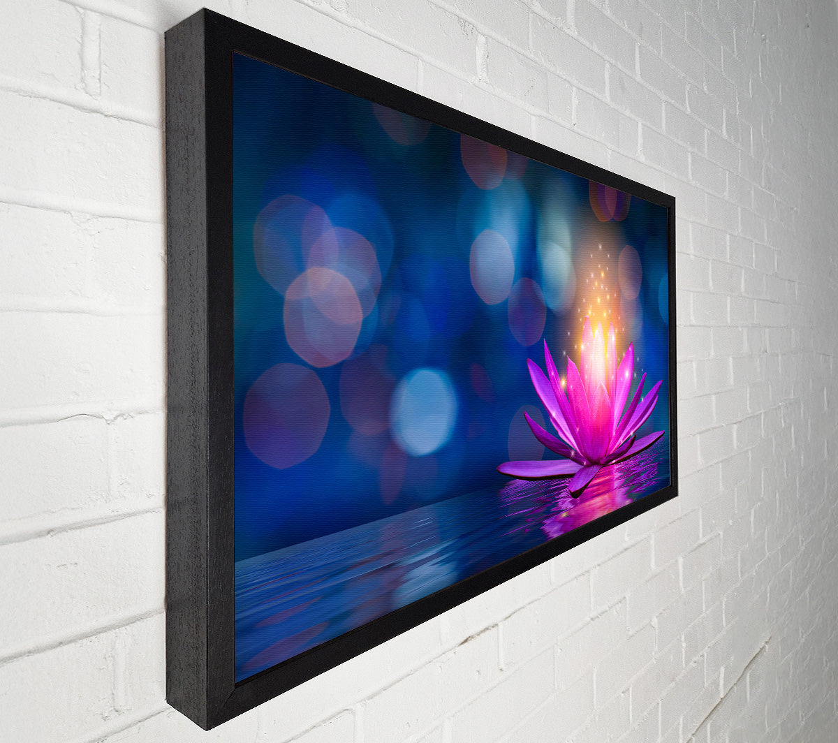 Spores of light from a lilly Canvas Wall Art