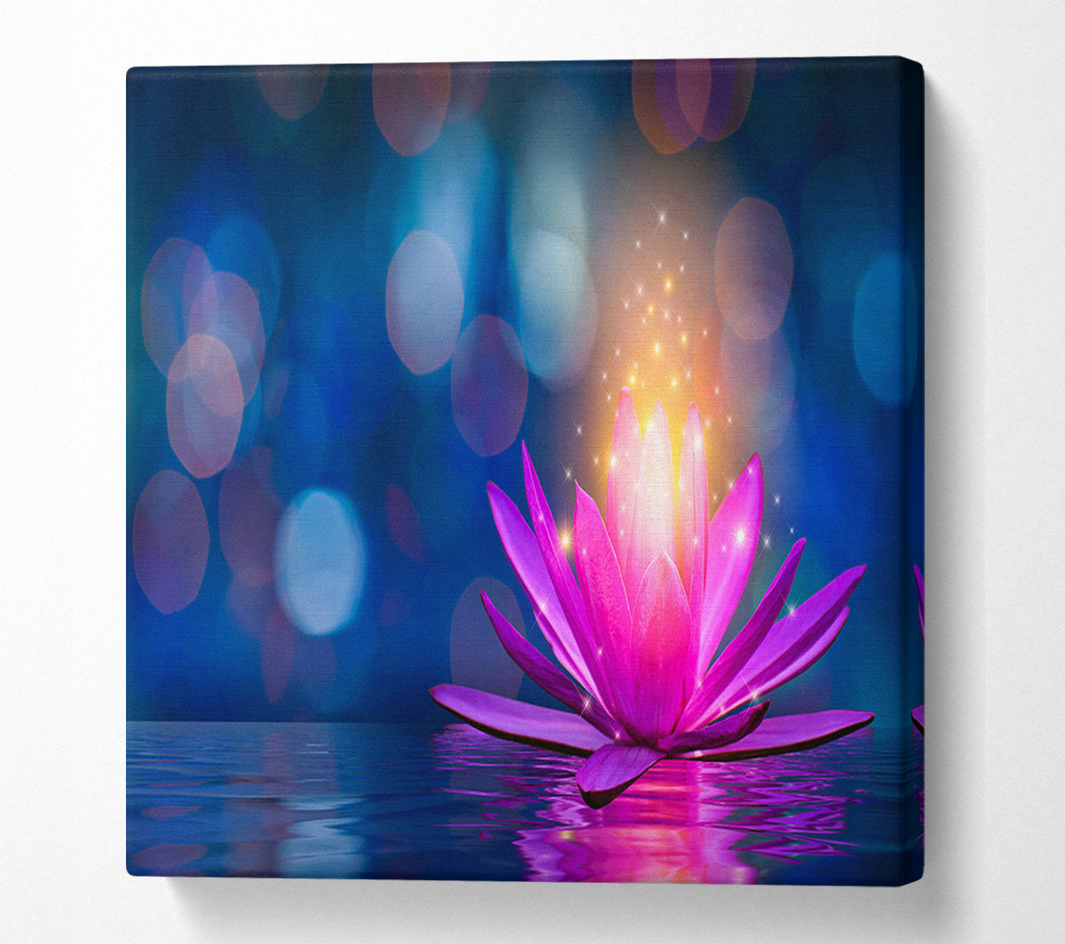 Spores of light from a lilly Canvas Wall Art