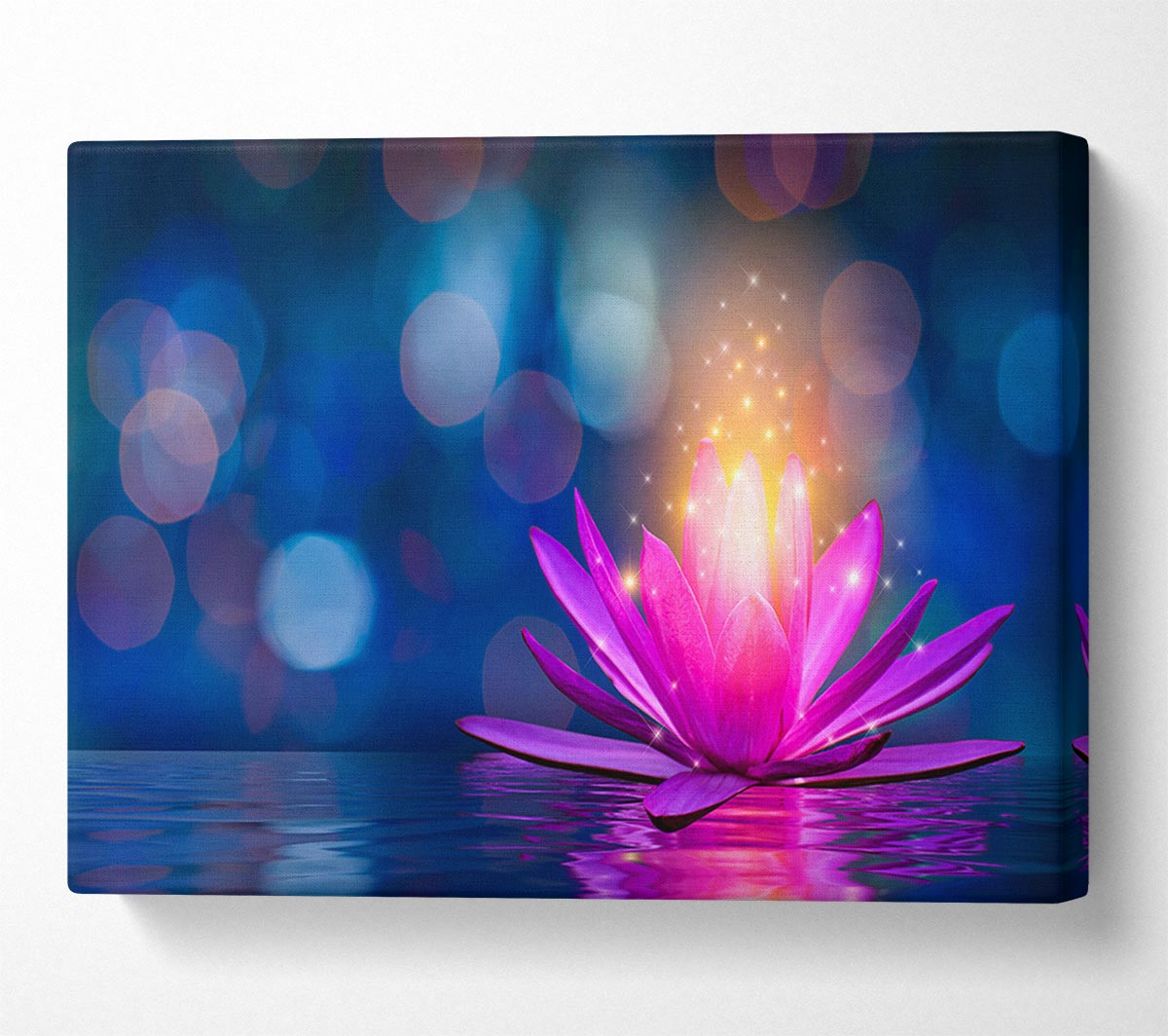 Spores of light from a lilly Canvas Wall Art