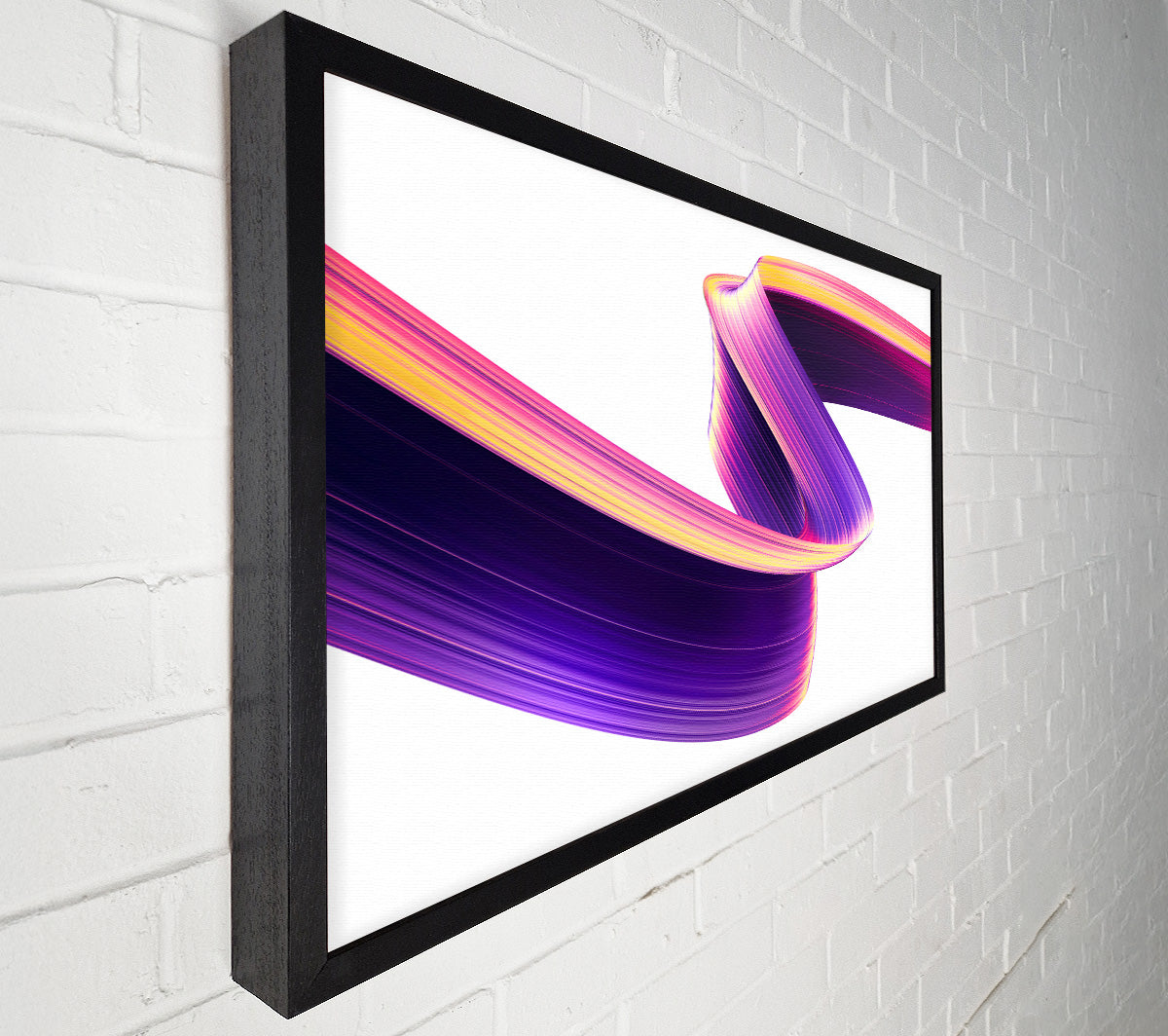 Purple Ribbon swirl Canvas Wall Art