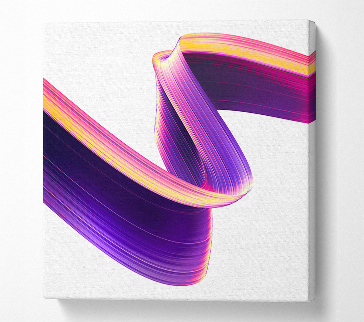 Purple Ribbon swirl Canvas Wall Art