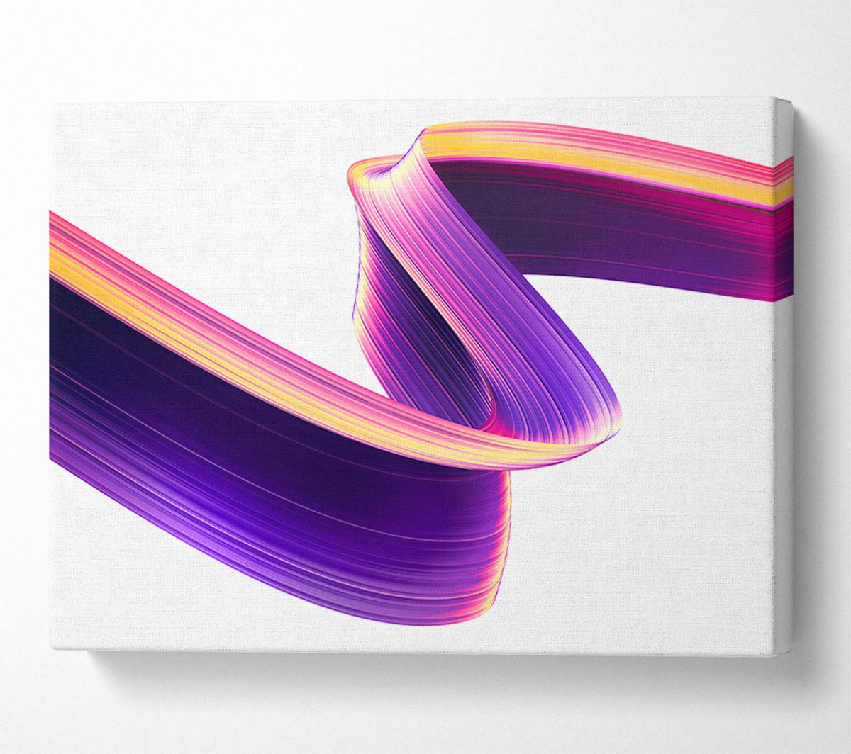 Purple Ribbon swirl Canvas Wall Art