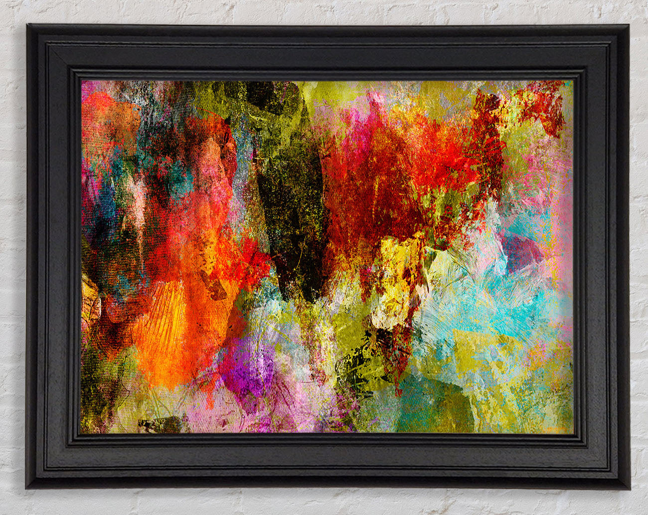 Splash of grunge colour Framed Print