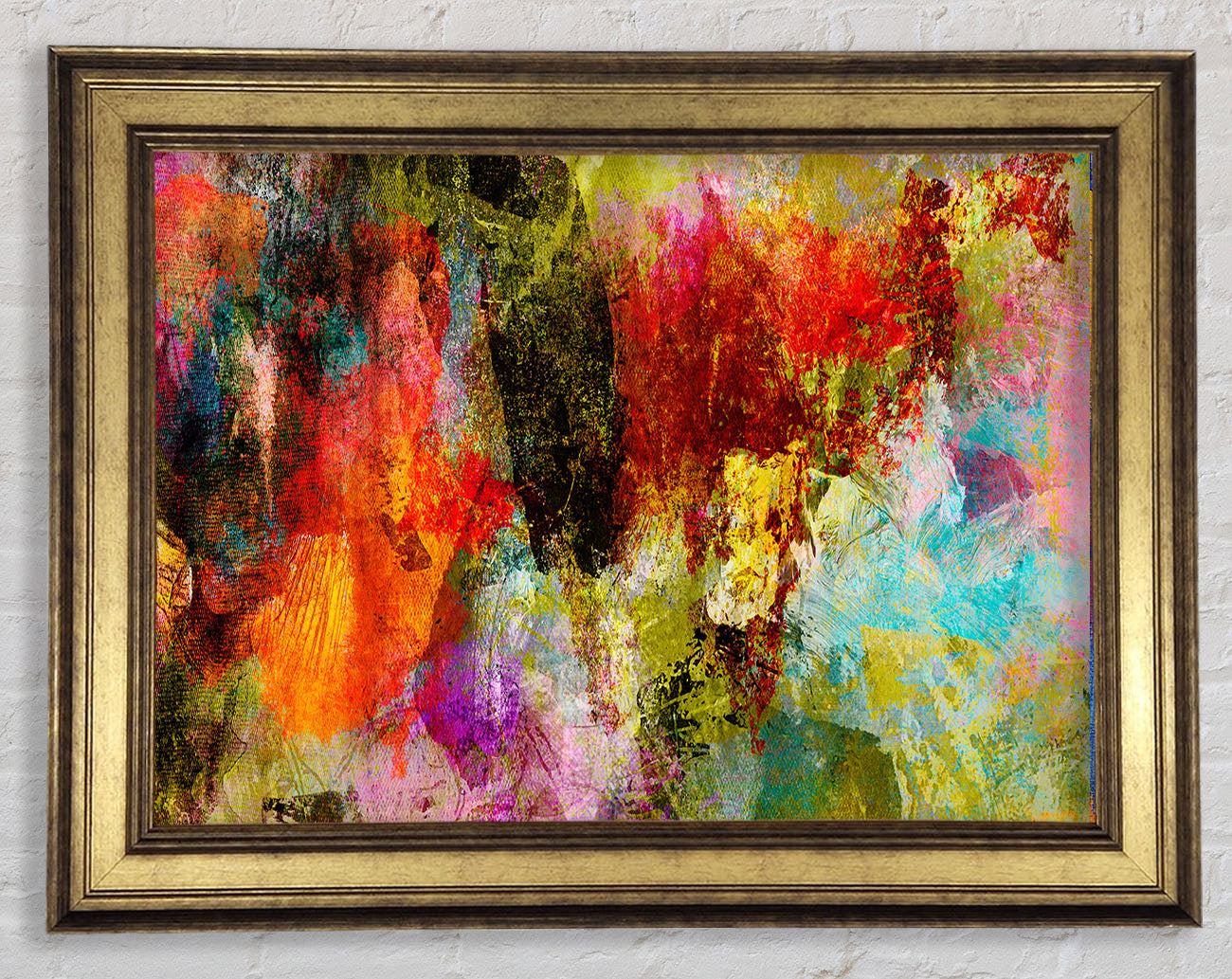 Splash of grunge colour Framed Print