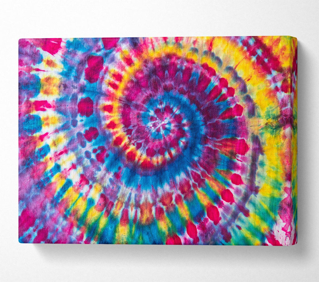 Spiral tie dye Canvas Wall Art