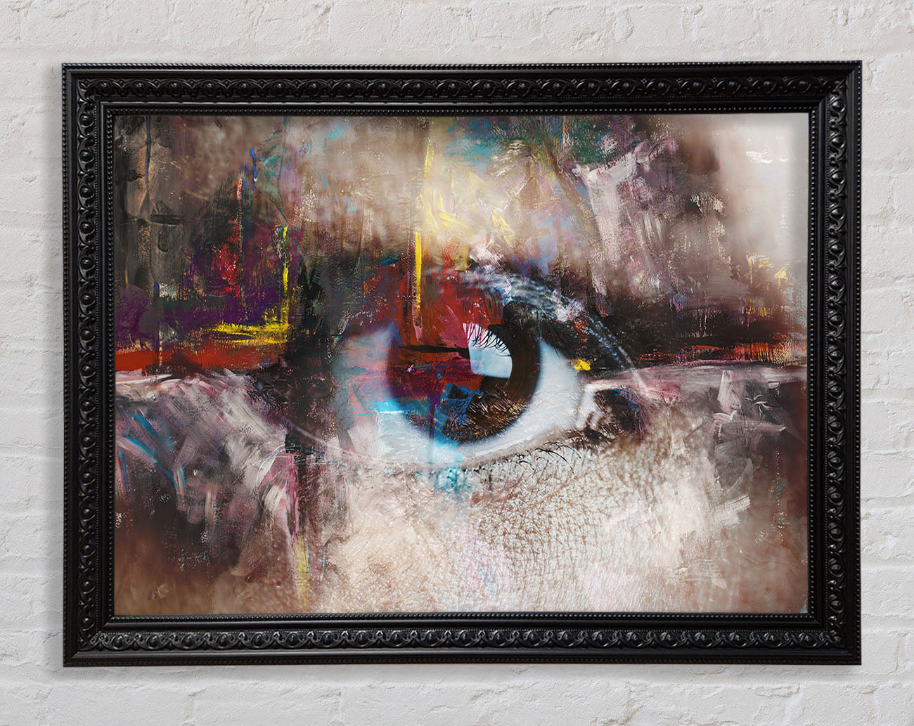 Abstract Painting and eye Framed Print