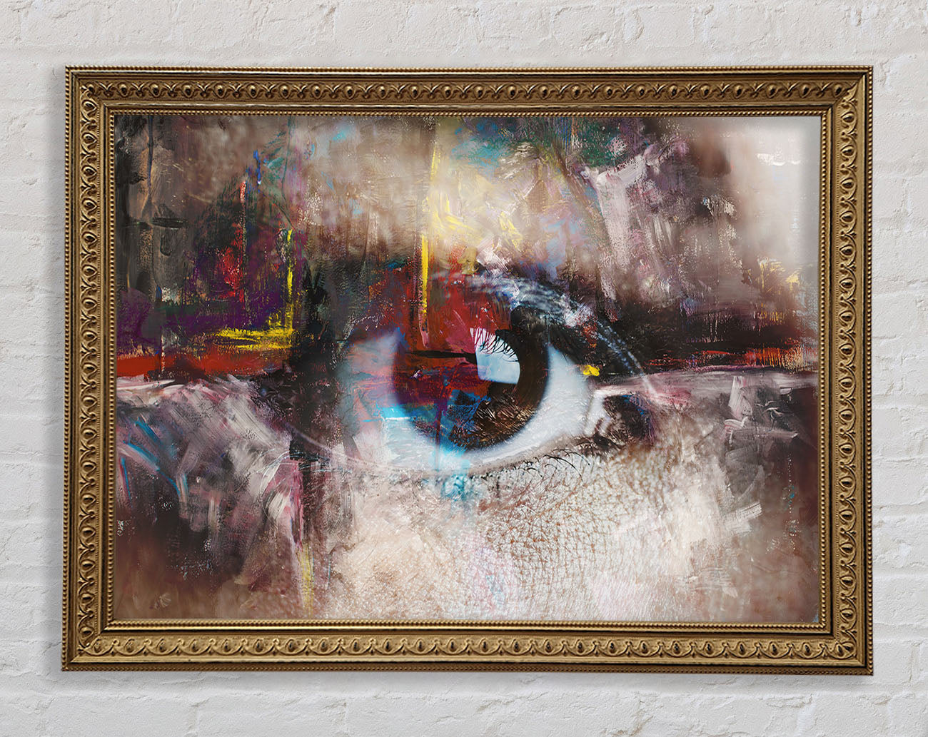 Abstract Painting and eye Framed Print