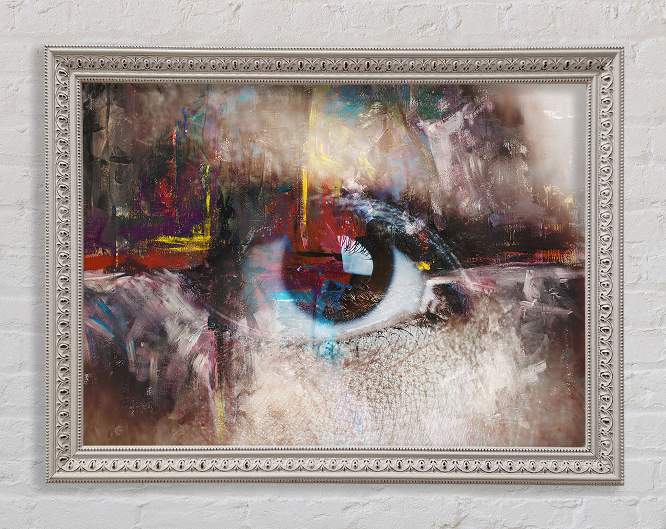 Abstract Painting and eye Framed Print