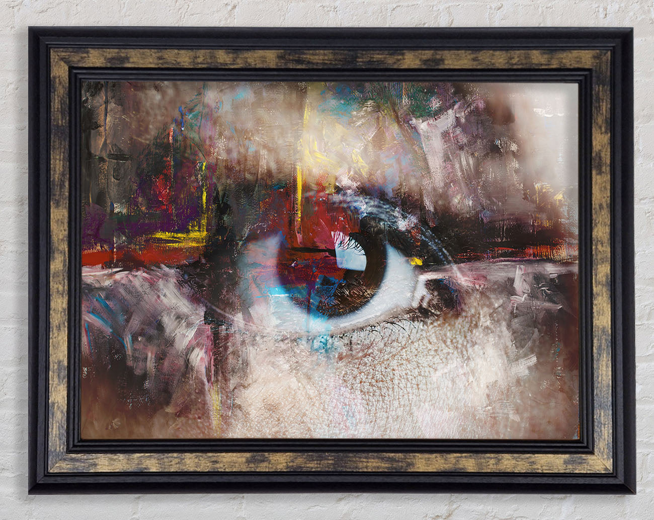 Abstract Painting and eye Framed Print