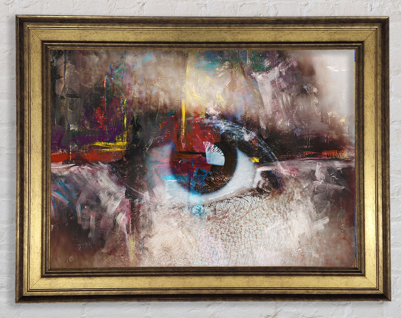 Abstract Painting and eye Framed Print