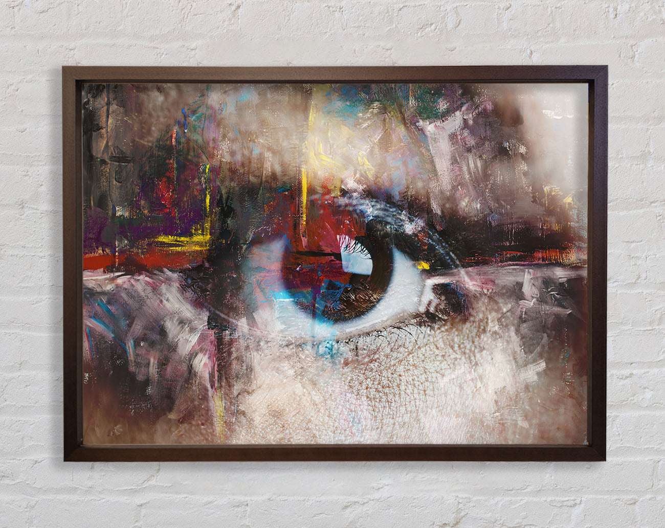 Abstract Painting and eye Framed Print