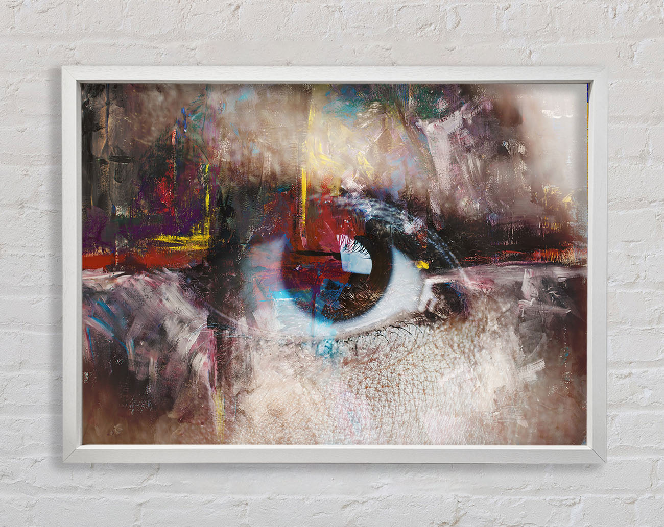 Abstract Painting and eye Framed Print