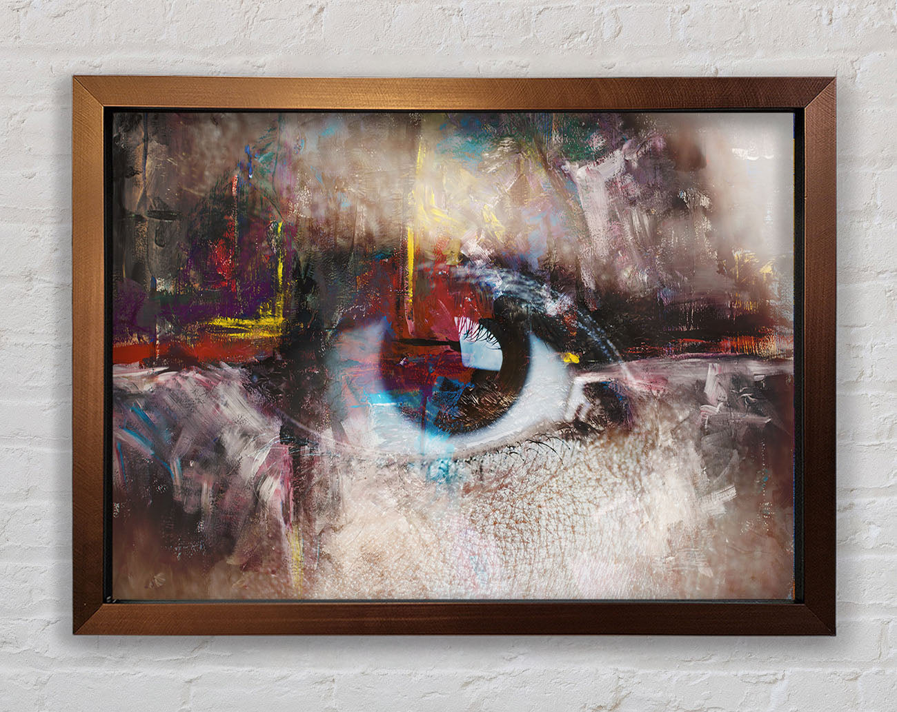 Abstract Painting and eye Framed Print