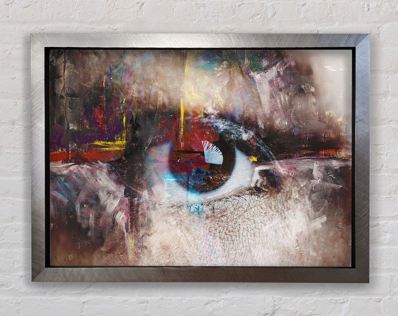 Abstract Painting and eye Framed Print