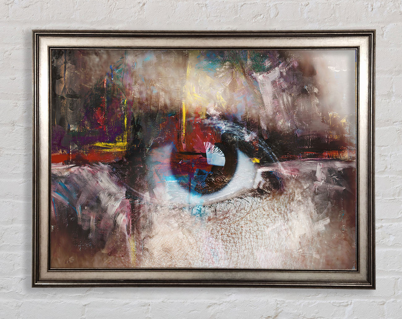 Abstract Painting and eye Framed Print