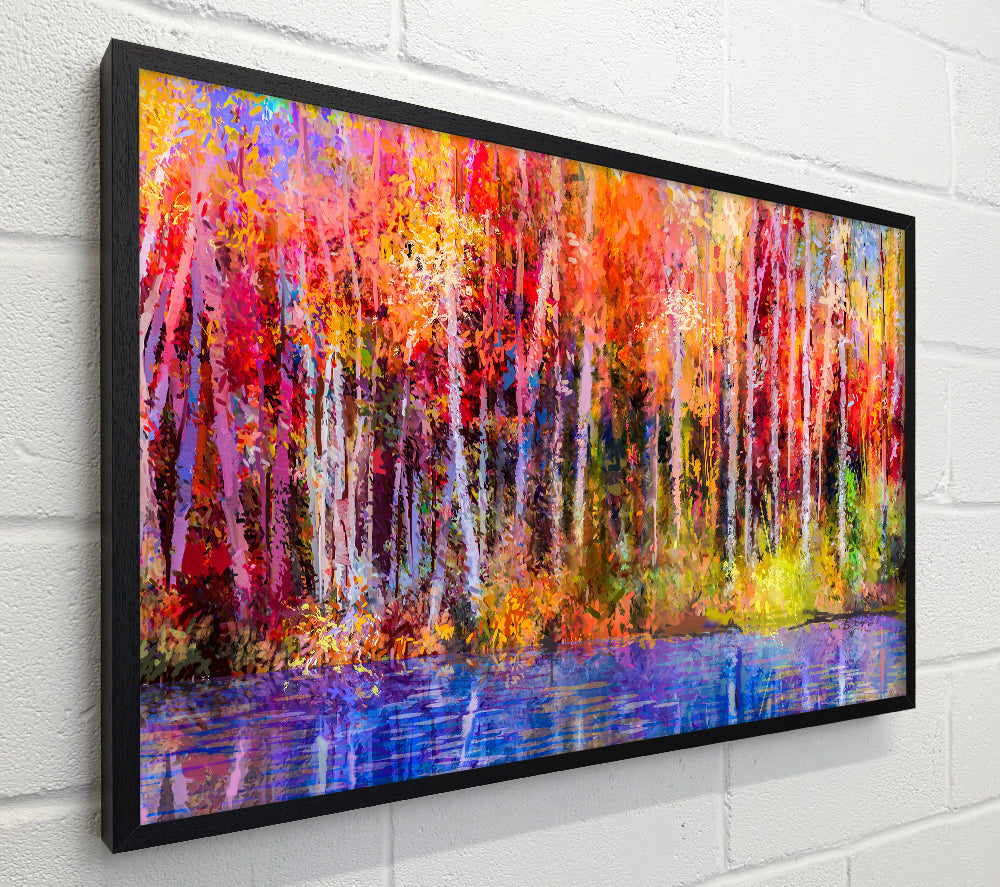 Abstract forest colour strokes