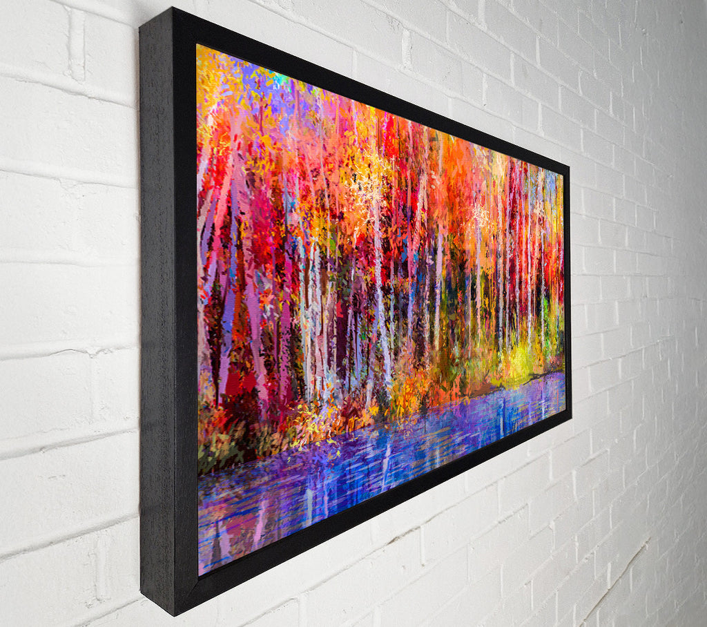 Abstract forest colour strokes Canvas Wall Art