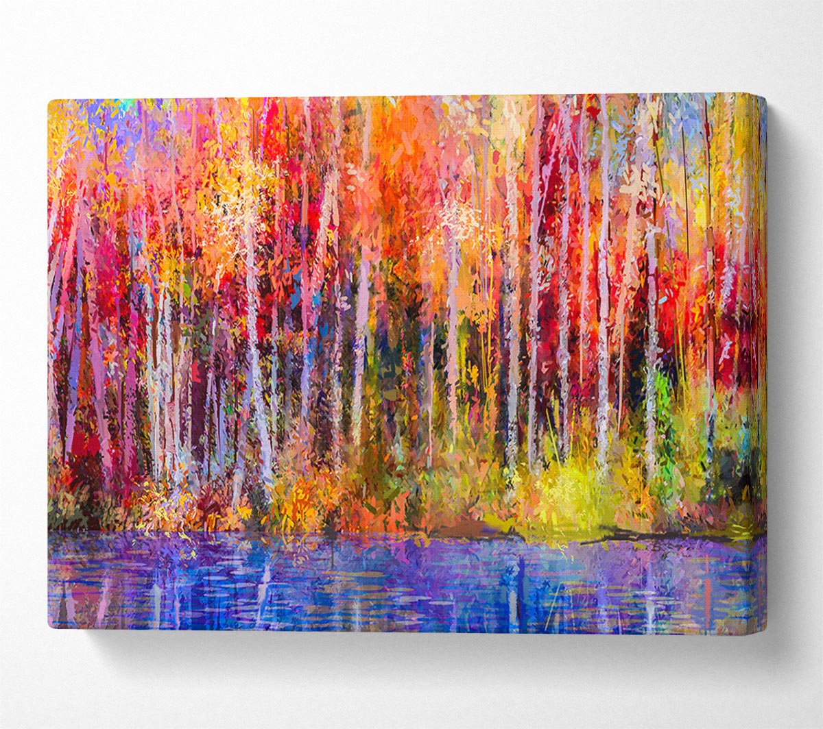 Abstract forest colour strokes Canvas Wall Art