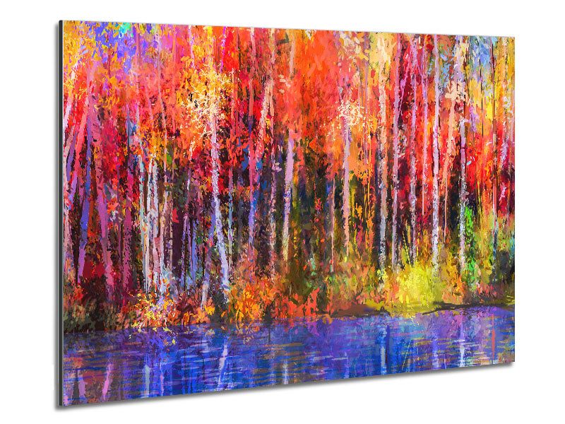 Abstract forest colour strokes Metal Print