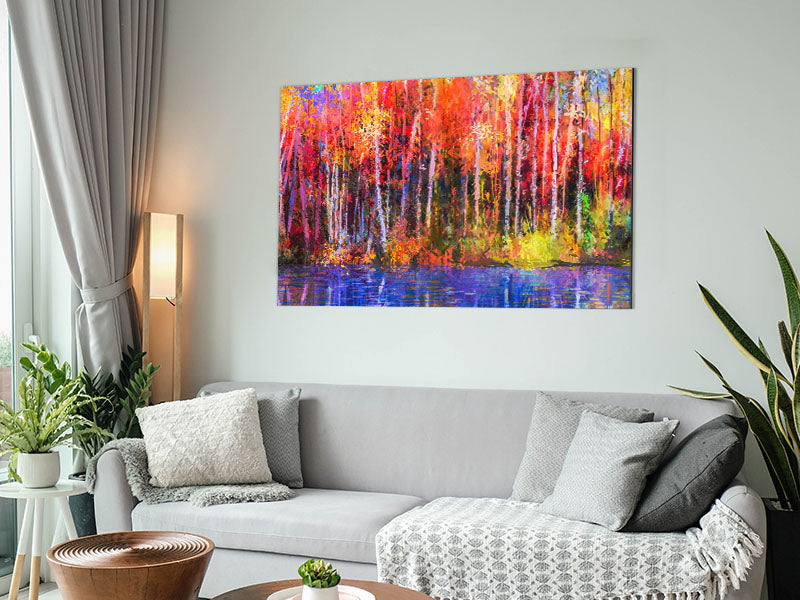 Abstract forest colour strokes Metal Print