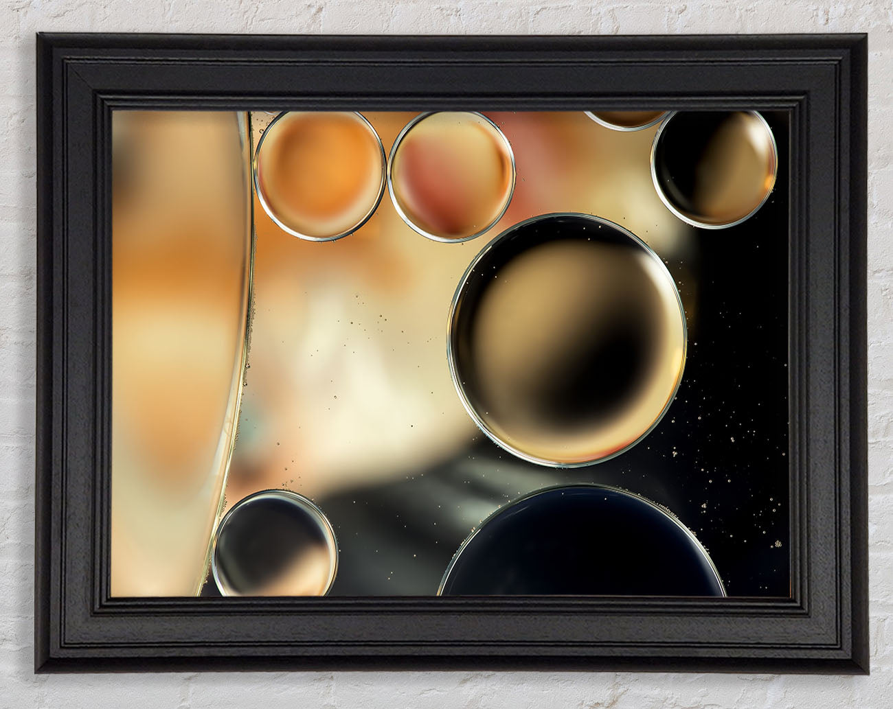 Abstract circles droplets Framed Print