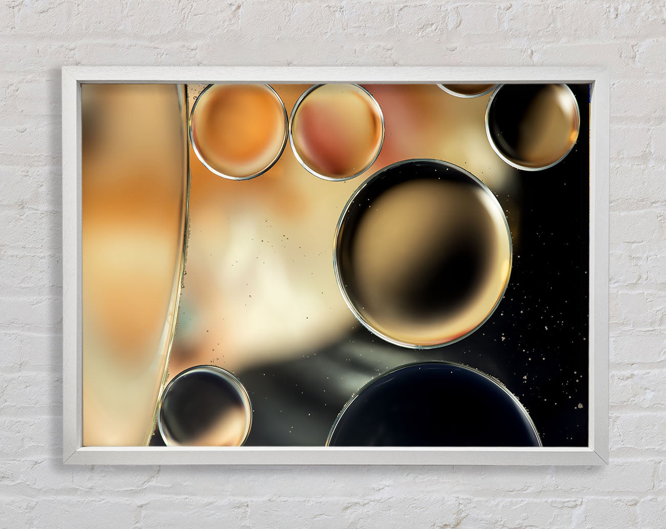 Abstract circles droplets Framed Print
