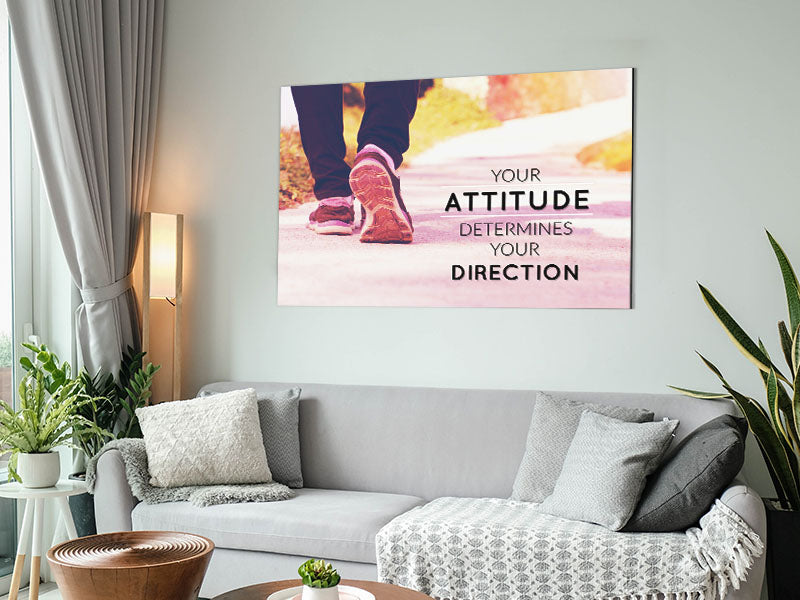 Your Attitude determines your direction Metal Print