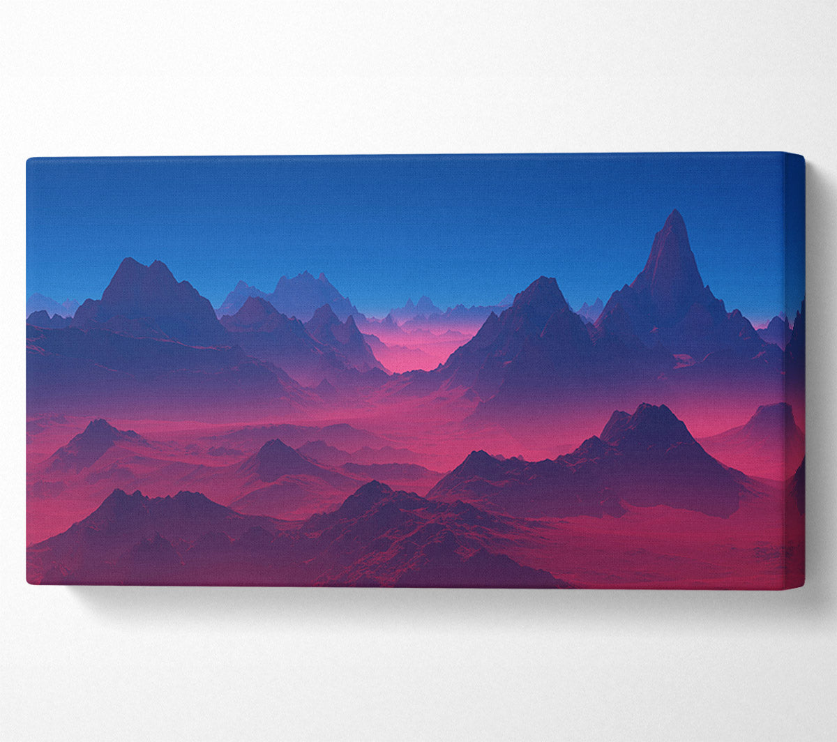 Red To Blue Horizon Canvas Wall Art