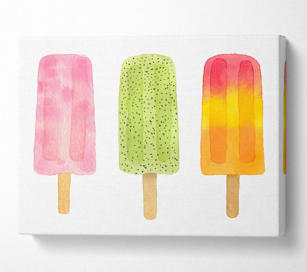 A Trio Of Lollies Canvas Wall Art