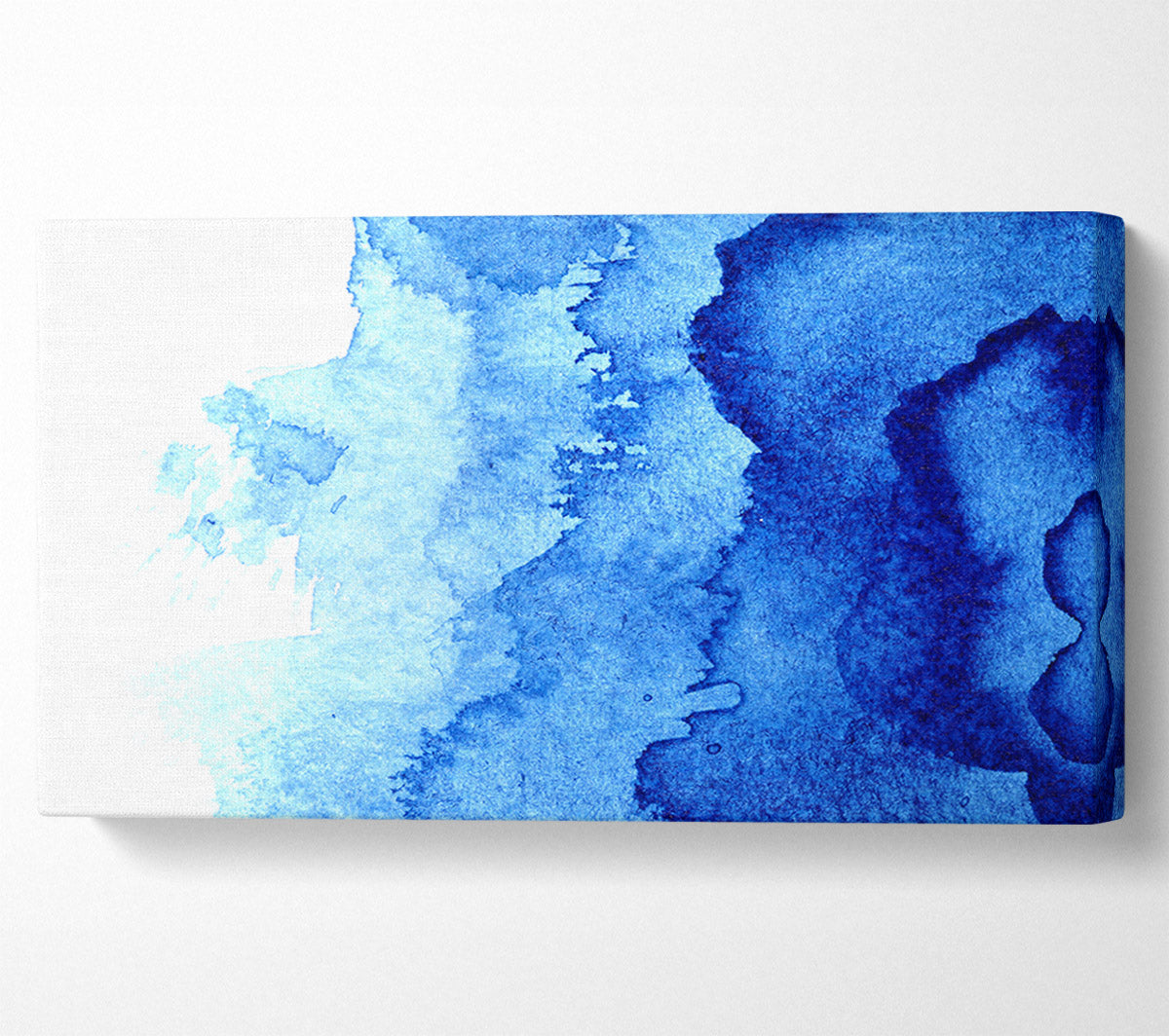 Watercolour Blues To White Canvas Wall Art