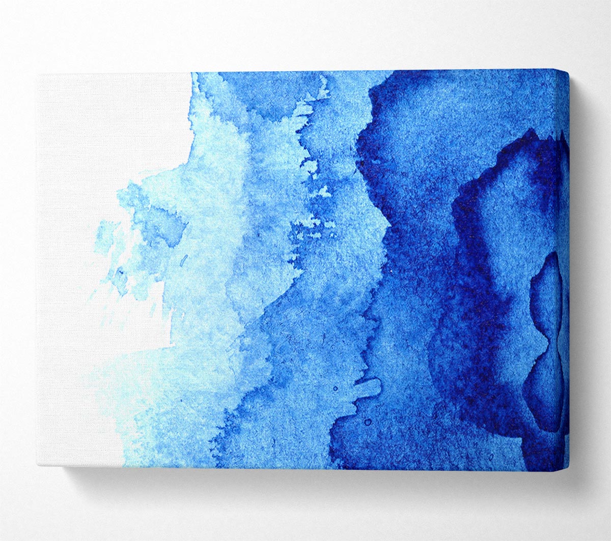 Watercolour Blues To White Canvas Wall Art