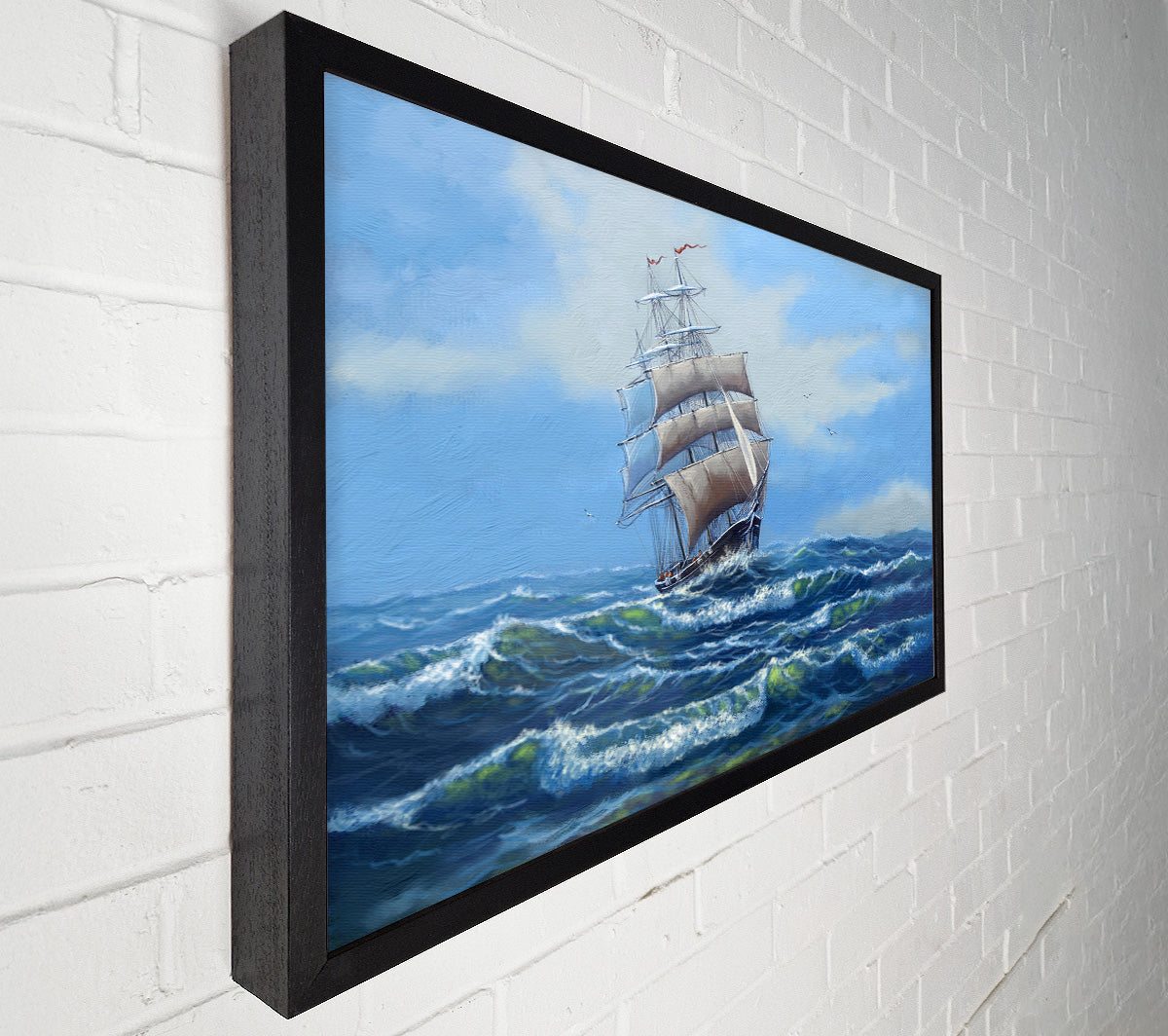 A Ship At Sea Canvas Wall Art