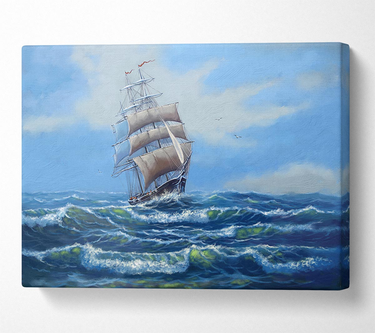 A Ship At Sea Canvas Wall Art