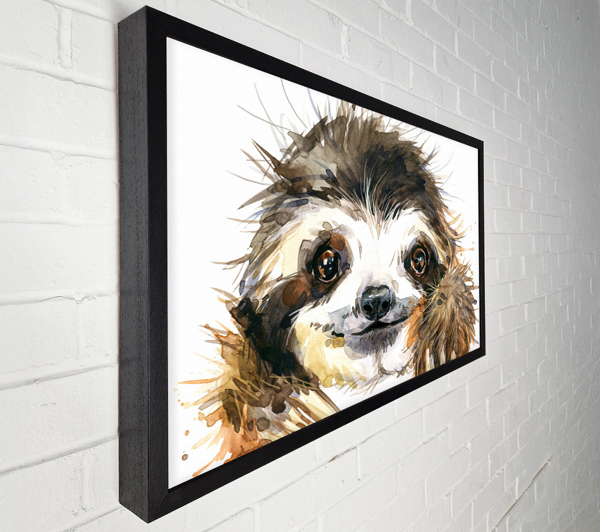 Water Colour Sloth Canvas Wall Art