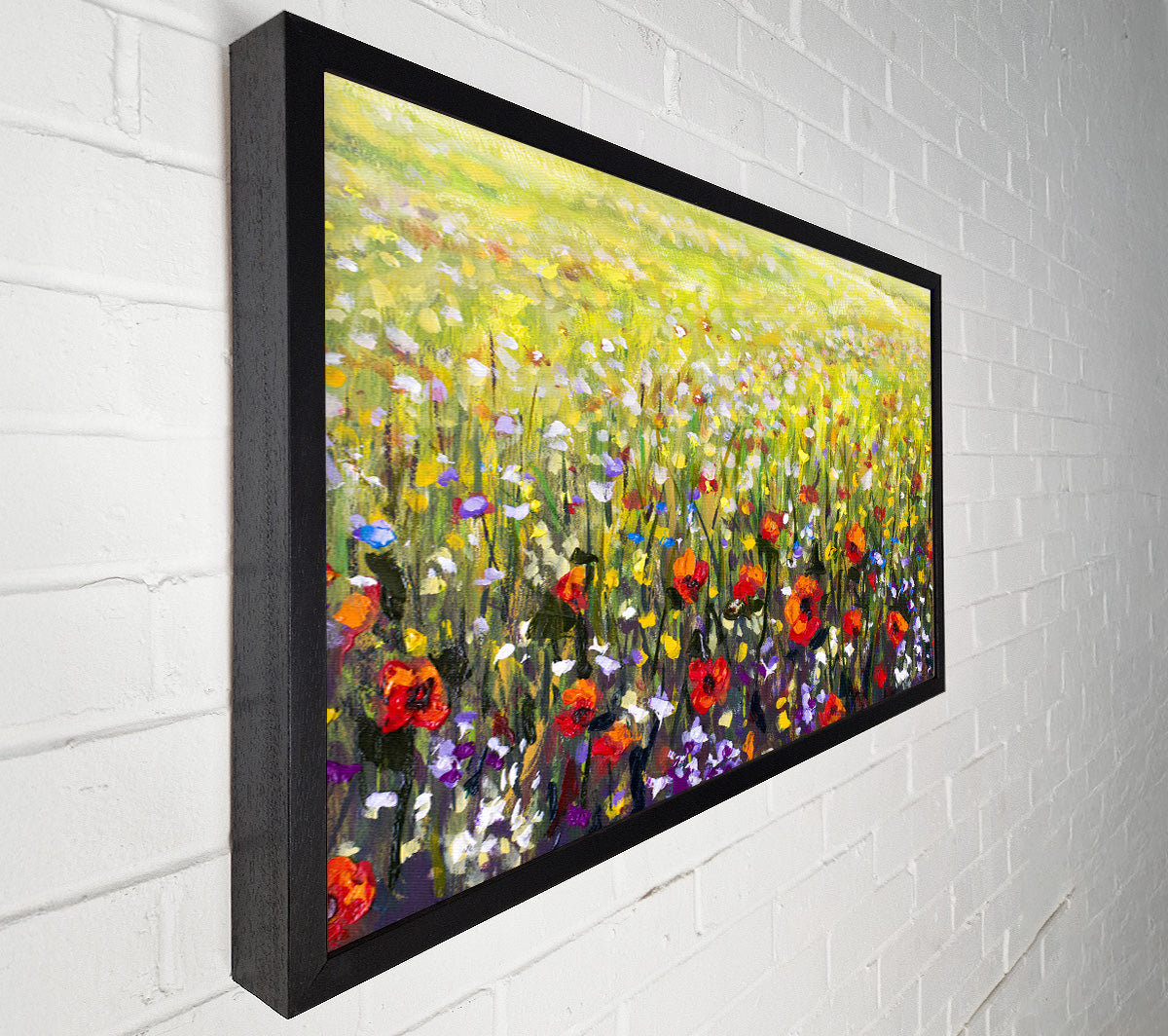 Poppy Field In The Summer Canvas Wall Art