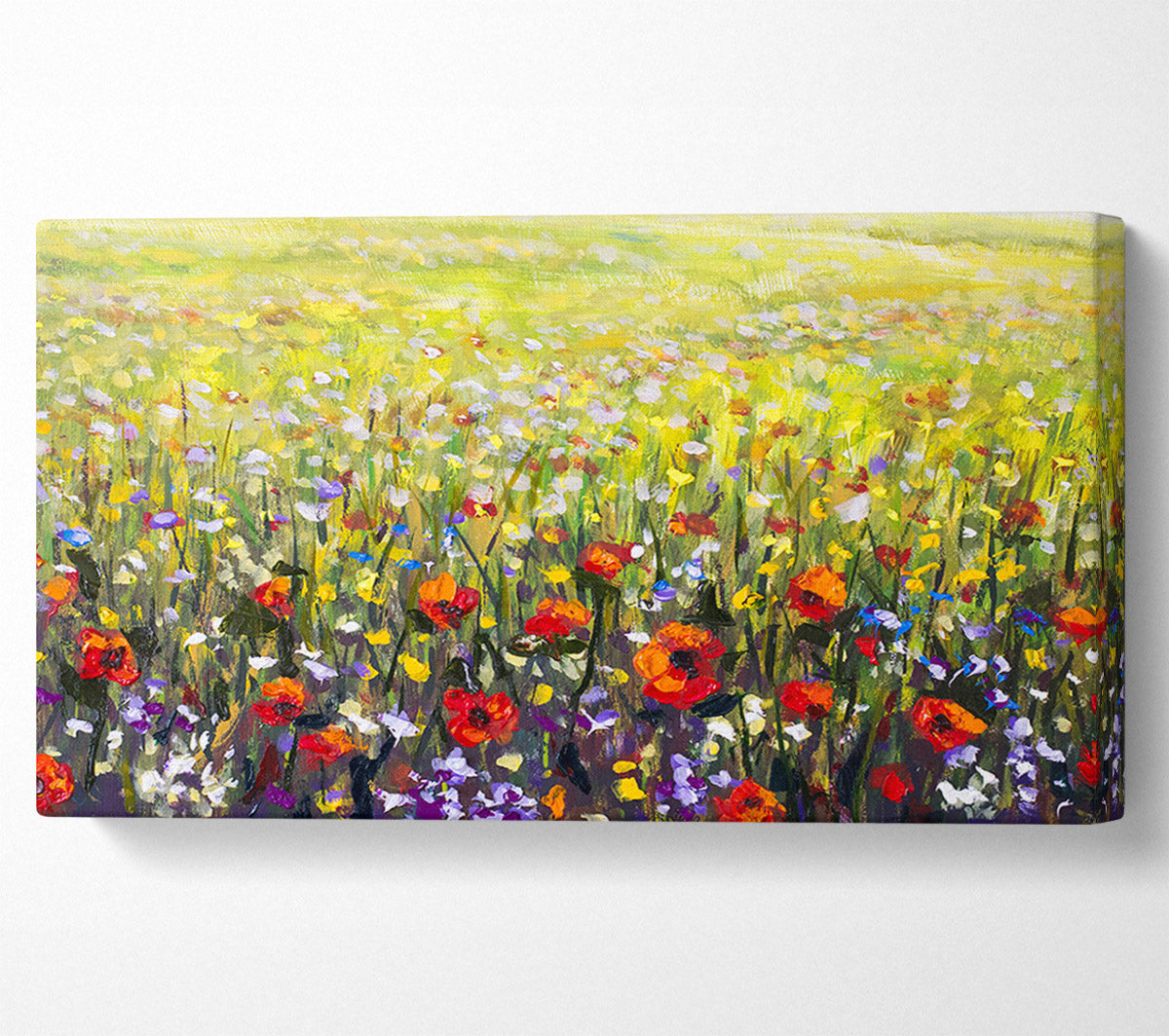 Poppy Field In The Summer Canvas Wall Art