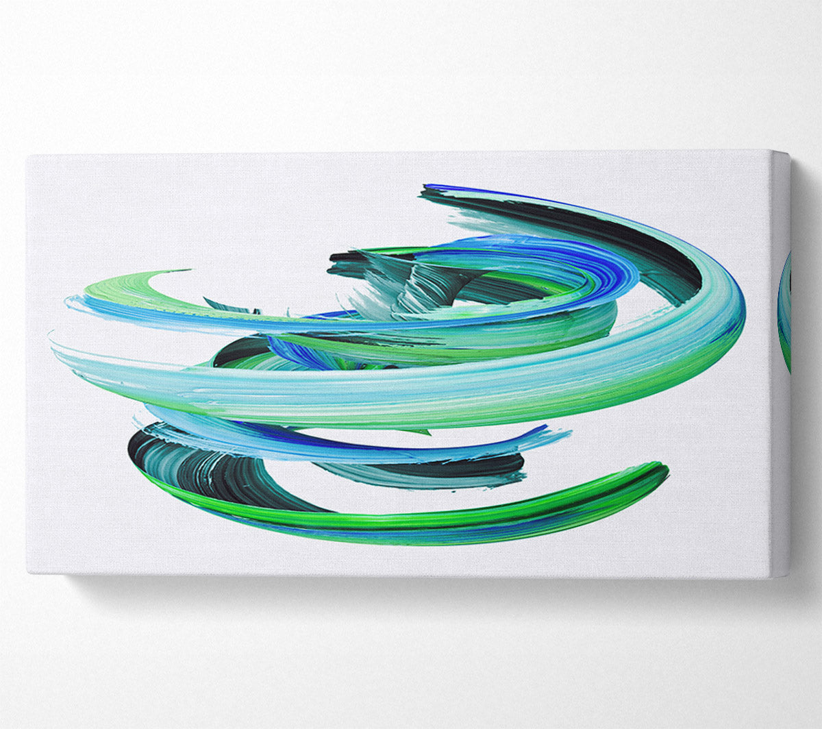 Swirl Of Paint On White Two Canvas Wall Art