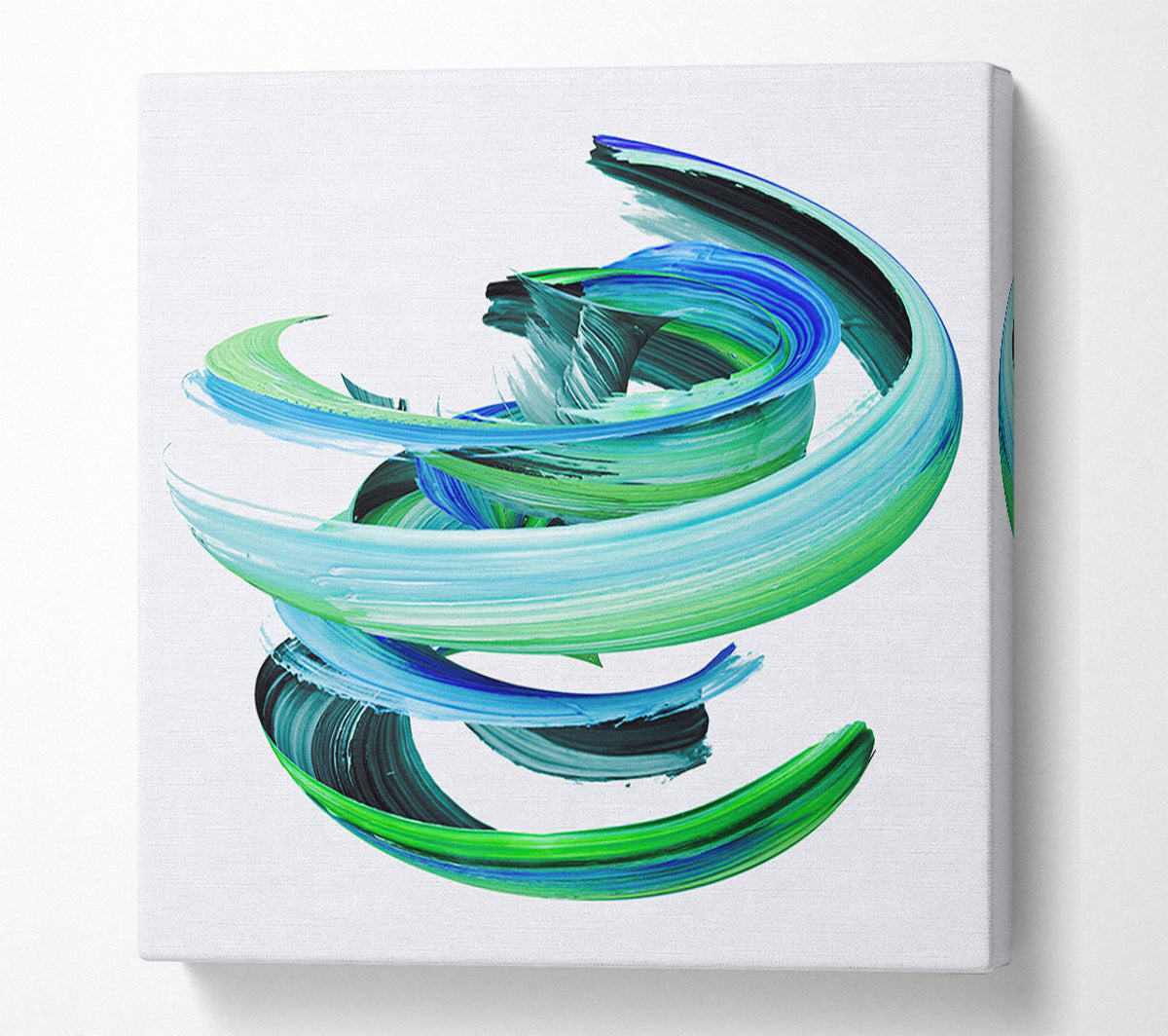 Swirl Of Paint On White Two Canvas Wall Art