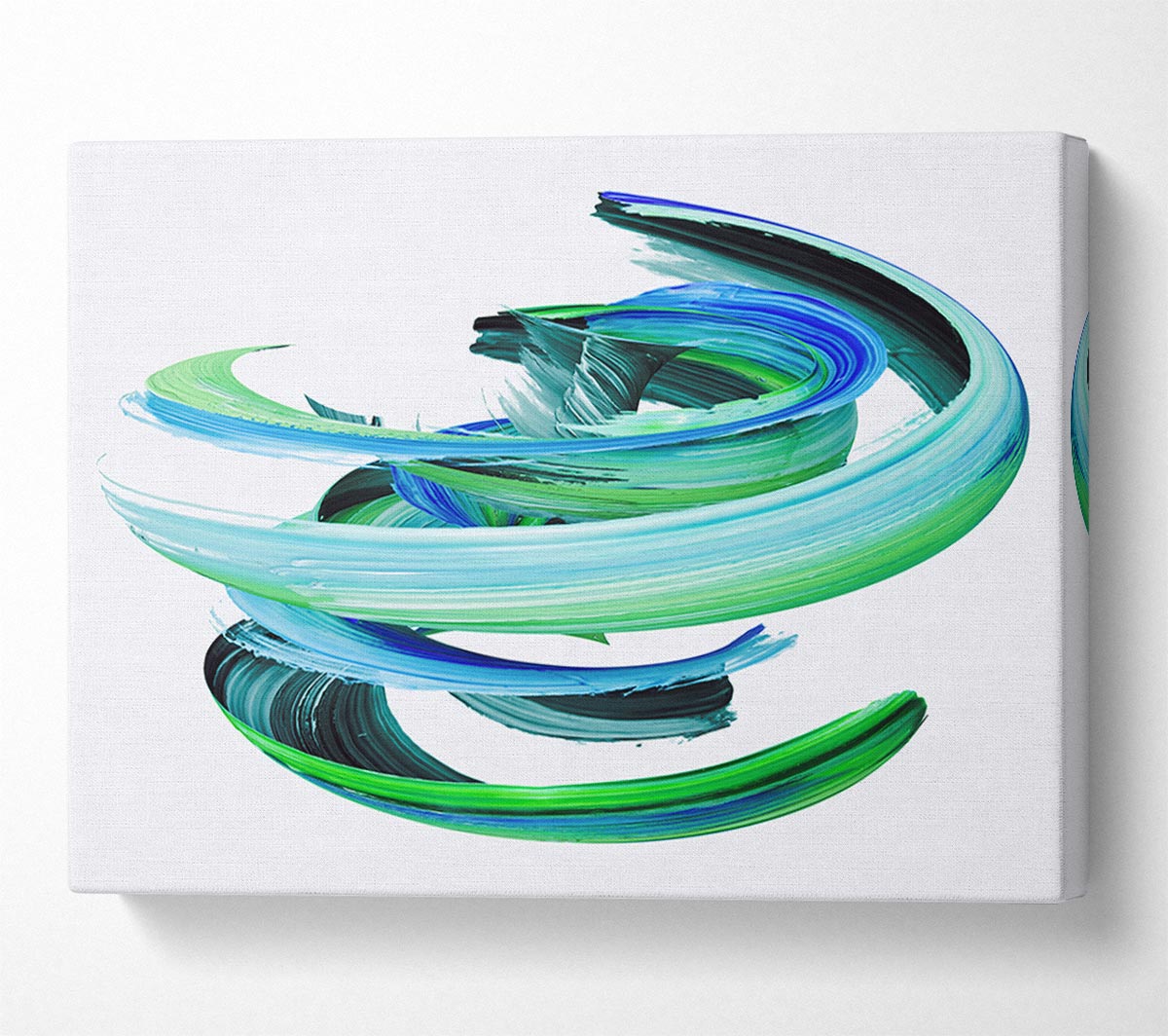 Swirl Of Paint On White Two Canvas Wall Art