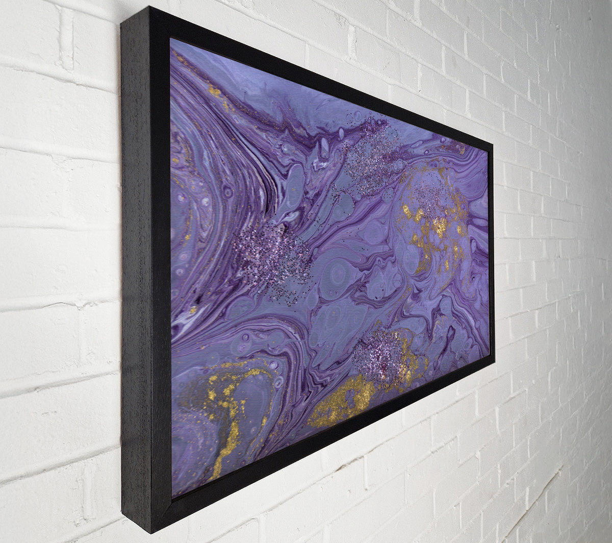 Purple Bomb Of Oil Canvas Wall Art