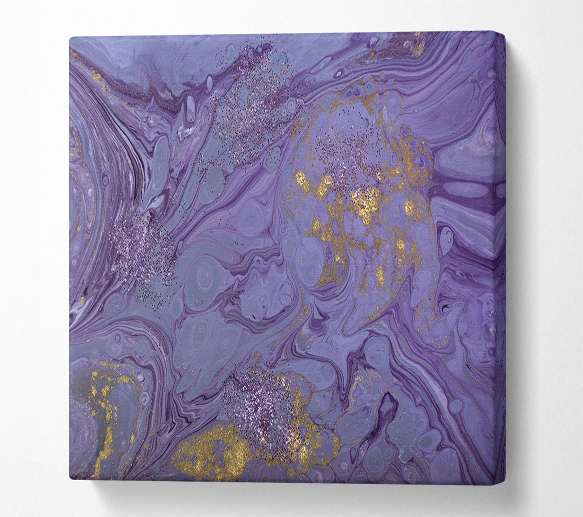 Purple Bomb Of Oil Canvas Wall Art