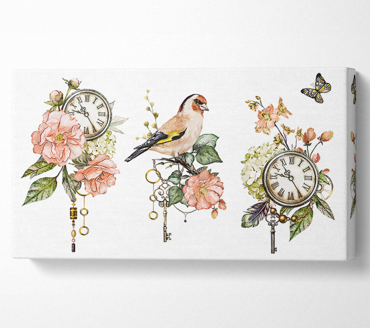Three Floral Staments Canvas Wall Art
