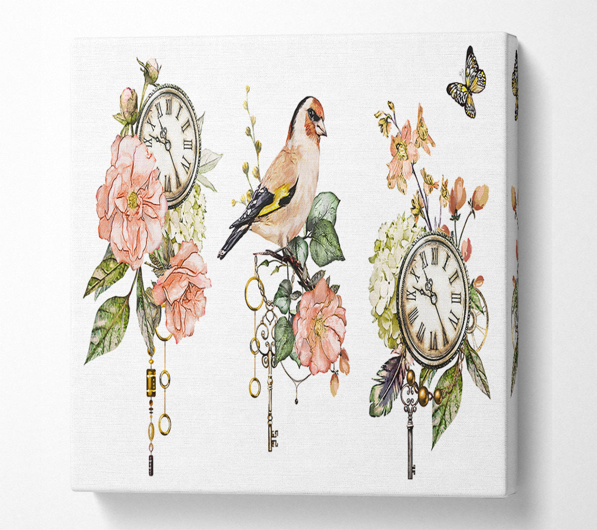 Three Floral Staments Canvas Wall Art