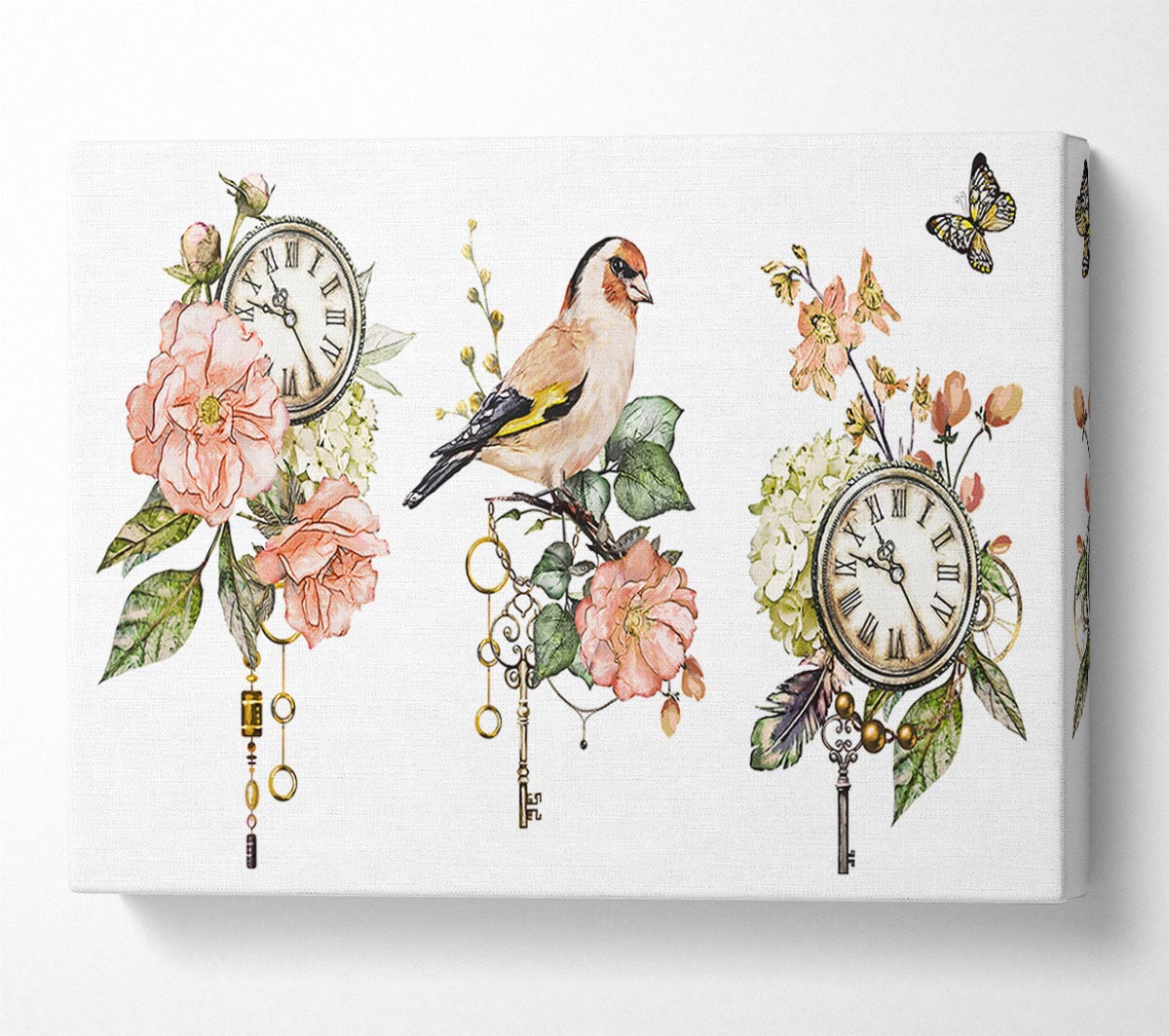 Three Floral Staments Canvas Wall Art