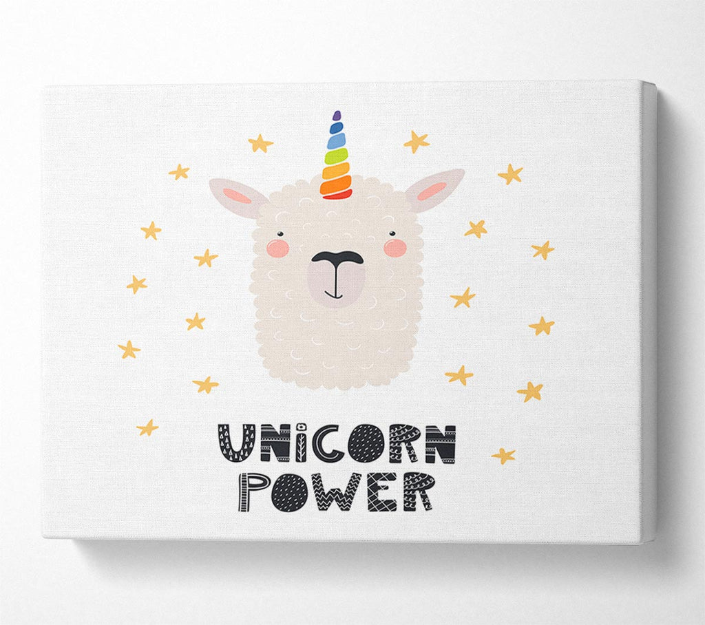 Unicorn Power Canvas Wall Art