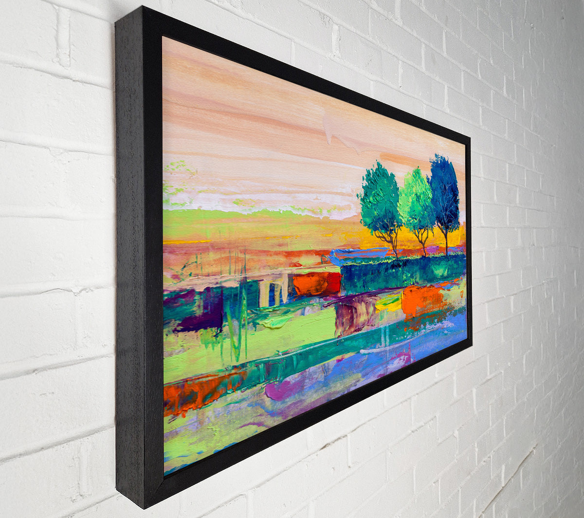 Three Trees In The Wind Canvas Wall Art