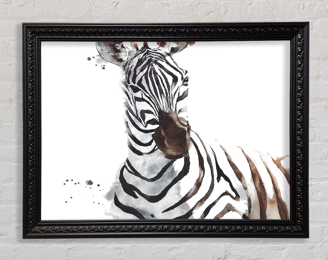 Zebta Splatter Framed Print