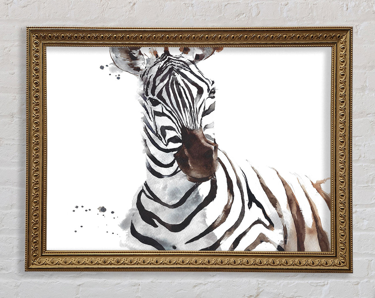 Zebta Splatter Framed Print