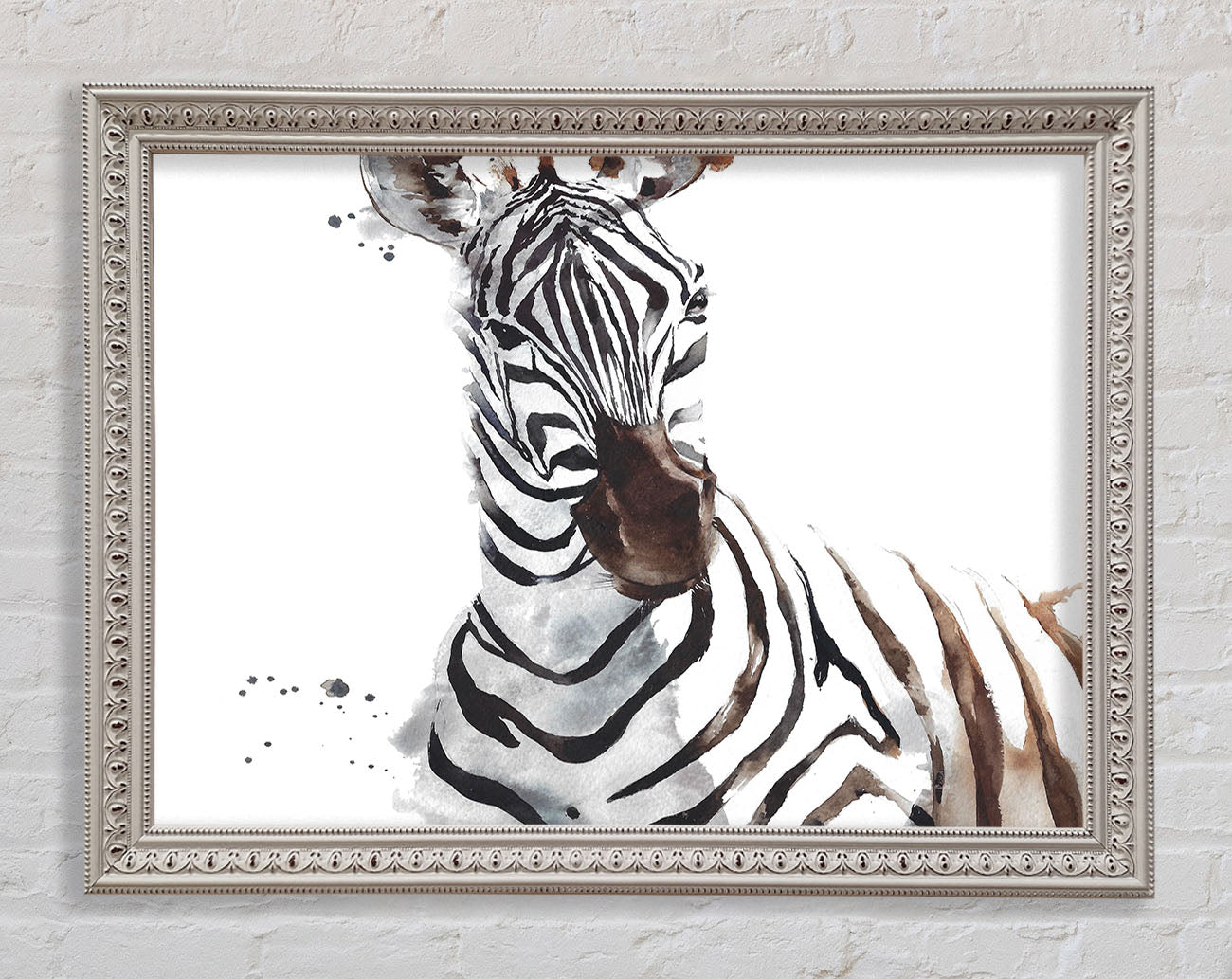 Zebta Splatter Framed Print